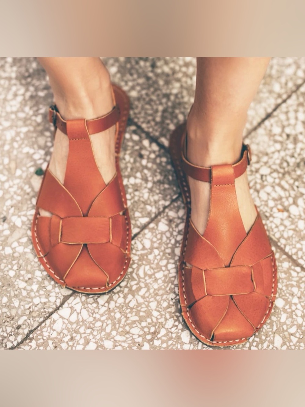 Crupon Abbie Sandal in Ambra